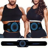 NNETM USB Rechargeable Ab Massage Belt – 6 Modes(Black)
