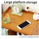 NNETM Bedside Table With Storage - Tawny Three Drawers