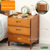 NNETM Bedside Table With Storage - Tawny Three Drawers