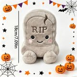 18CM Tombstone Design Plush Toy Creepy Horror Doll