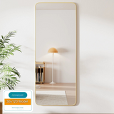 NNETB Champagne Gold Wall-Mounted Full Body Mirror | 30x120 cm