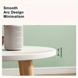 NNETM Minimalist Round White Coffee Table - Small and Space-Saving