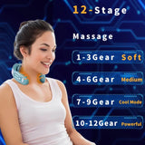 NNETM Intelligent Heated Neck Massager - Gray Blue