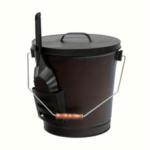 NNETM Galvanized Ash Bucket Set with Shovel