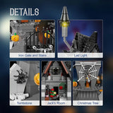 NNETM Halloween Haunted House Building Kit with LED Ligh t- 1000pcs