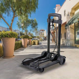 NNETM Folding Trolley with 2 Wheels Telescopic Handle