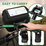 NNETM Bicycle Handlebar Bag with Phone Case Mount