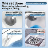 NNETM 4-in-1 Wall-Mounted Toilet Brush Set