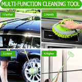 NNETM Long Handle Car Wash Brush Mop Kit