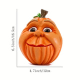 NNETM Ghoulishly Glamorous Pumpkin Resin Art