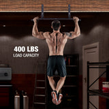 NNETM Wall-Mounted Stainless Steel Pull-Up Bar Black