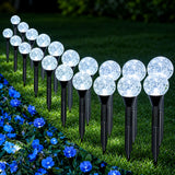 20pcs Solar Garden Crystal Lights White 20-LED
