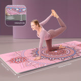 NNETM Foldable TPE Yoga Mat Pink Non-Slip
