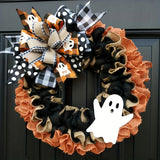 NNETM Halloween Spooky Wreath Door Mount Decoration