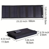 NNETM Portable Solar Foldable Charging Pack 35W USB 5V Output - Black