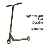 NNETM 360° Stunt Kick Scooter Black Gold PU Wheels