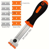 Long Handle Stainless Steel Scraper – Multi-Purpose Glass, Paint & Sticker Removal Tool with Replaceable Blade