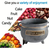 NNETM Mini Resin Pot With Black Stand - Witch Cauldron Serving Set