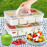 NNETM 8-in-1 White Clear Food Storage Container with Lid