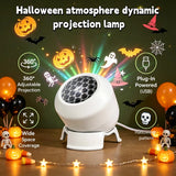Halloween Atmosphere Pattern Dynamic Projection Light/USB-powered for Convenience/360-degree Rotation/Suitable for Indoor Holiday Decorations/Halloween Decor/Bedroom and Living Room Ambiance/Wall and Ceiling Accents/the Perfect Holiday Gift