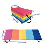 NNETM Folding Rainbow Gymnastics Fitness Mat Non-Slip