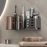 NNETM Wall Mount Aluminum Toothbrush Razor Holder