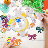 NNETM Easter Bunny & Chick Wreath Making Kit EVA Craft Set