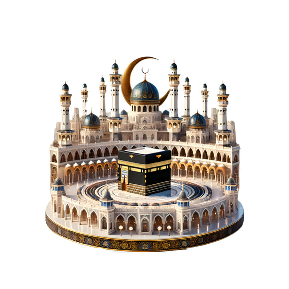 NNETM Bohemian Crystal Mecca Mosque Tabletop Decoration