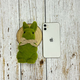 NNETM Green Flocked Bunny Rabbit Statue