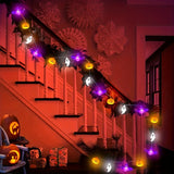 NNETM Halloween LED Pumpkin Bat String Lights