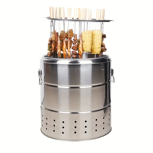 NNETM Round Hanging Charcoal Oven Grill