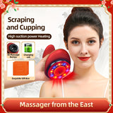 NNETM Electric Vacuum Cupping Massage Device with Heating(Red)