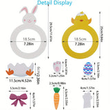 NNETM Easter Bunny & Chick Wreath Making Kit EVA Craft Set