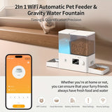 NNETM Smart Automatic Cat Feeder and Water Dispenser with App Control