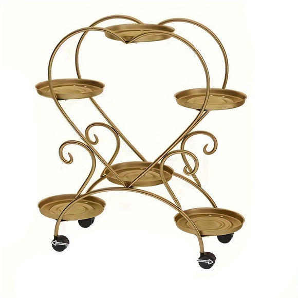 NNETM Heart Shape Metal Plant Stand Hanging Shelf