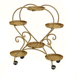 NNETM Heart Shape Metal Plant Stand Hanging Shelf