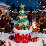 NNETM Inflatable Outdoor Christmas Tree with Santa
