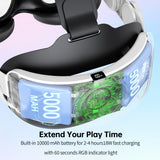 NNETM VR Head Strap with Battery 10000mAh RGB Fast Charging