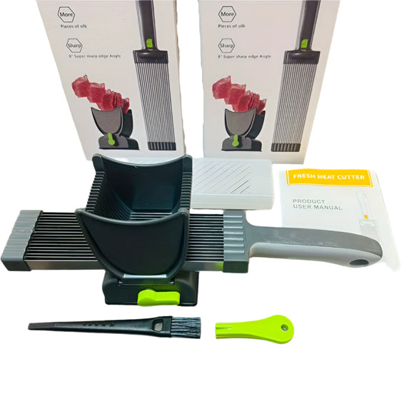 NNETM Manual Meat Slicer Set with Interchangeable Blades