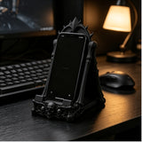 Gothic Skull Phone Stand 9.5 × 5.7 × 9.5CM – Black