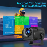 NNETM HY320 Mini Smart Projector – Native 1080P, WiFi 6 & Android 11 Portable Projector
