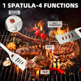 NNETM BBQ Grilling Stainless Steel Accessories Set (10pcs)