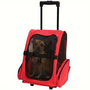 NNETM Multi-Purpose Pet Bag Foldable Travel Carrier with Wheels