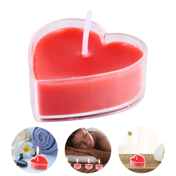 NNEOBA 9 Pcs Heart-Shaped Scented Christmas Tealight Candles