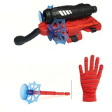 Shunfei Spider Web Funny Trick Gloves - Creative Hero Toy, Ideal Halloween And Christmas Gift, Multi-Player Interactive Party Game, Durable ABS Material, Red Version