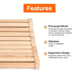 NNETM Pine Wood Sauna Headrest Ergonomic Spa Pillow Set