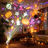 Halloween Atmosphere Pattern Dynamic Projection Light/USB-powered for Convenience/360-degree Rotation/Suitable for Indoor Holiday Decorations/Halloween Decor/Bedroom and Living Room Ambiance/Wall and Ceiling Accents/the Perfect Holiday Gift