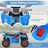 NNECW 6V Battery Powered Kids Ride on ATV with Direction Control-Blue