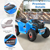 NNECW 6V Battery Powered Kids Ride on ATV with Direction Control-Blue