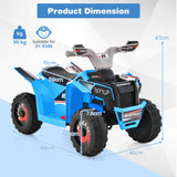 NNECW 6V Battery Powered Kids Ride on ATV with Direction Control-Blue